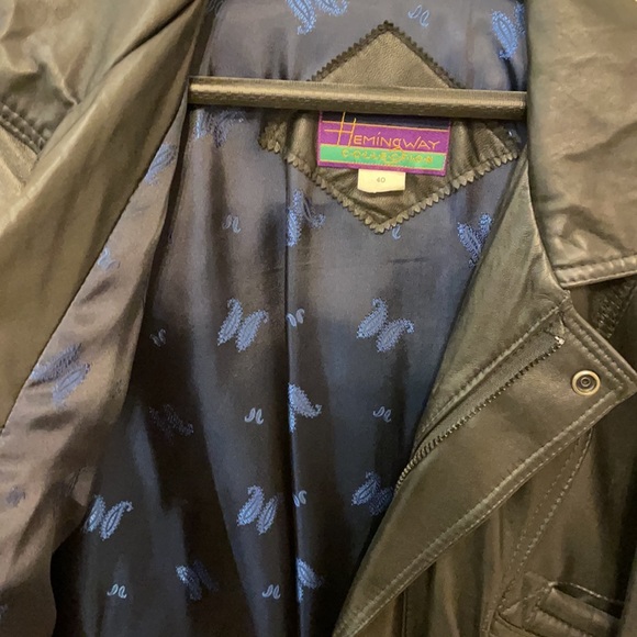 Men’s leather bomber jacket. BNWT. Beautiful jacket - Picture 2 of 4